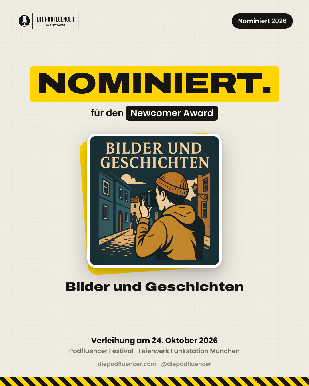 Nominiert für den Newcomer Award!