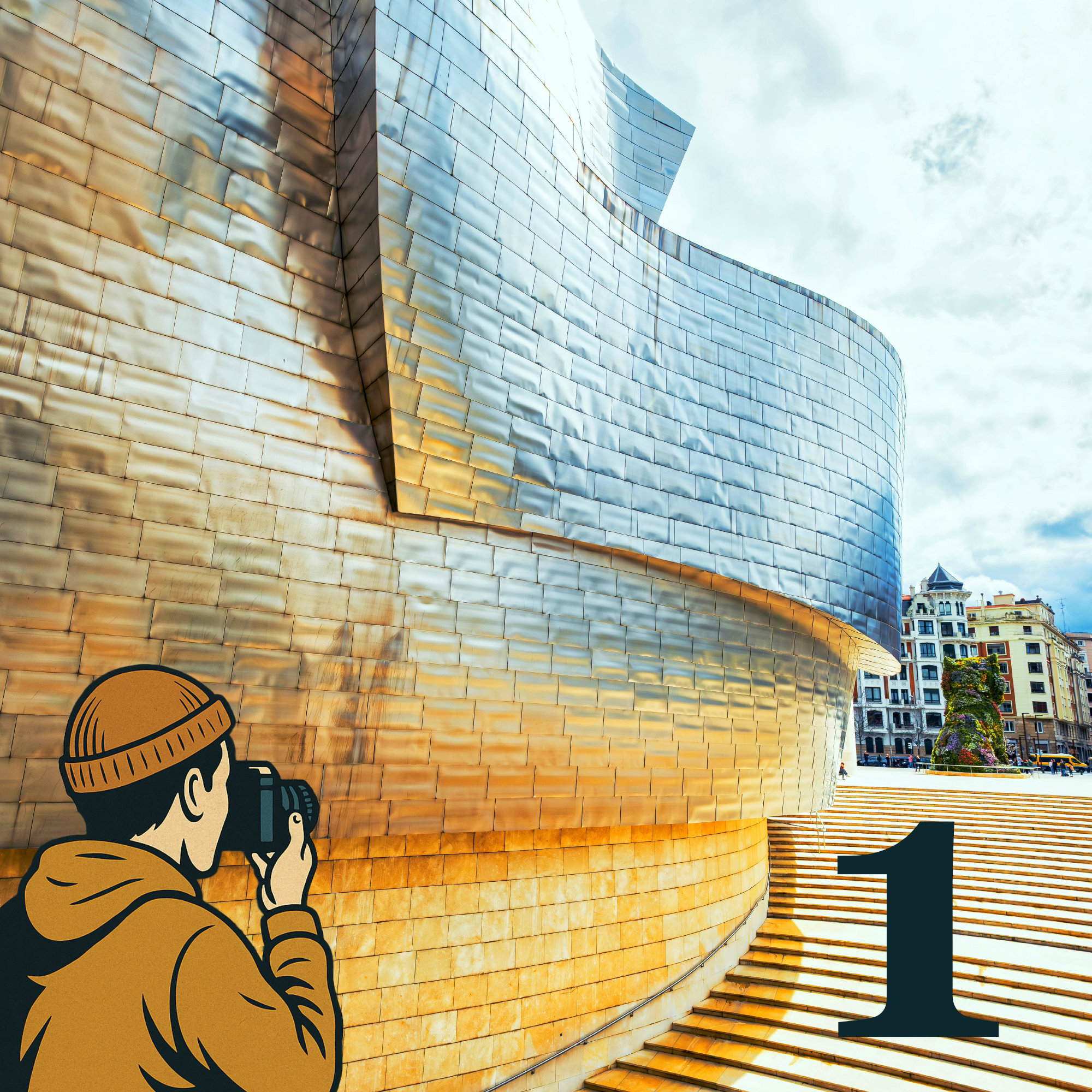 Dia 1 - In Bilbao am Guggenheim mit Uwe Rosik