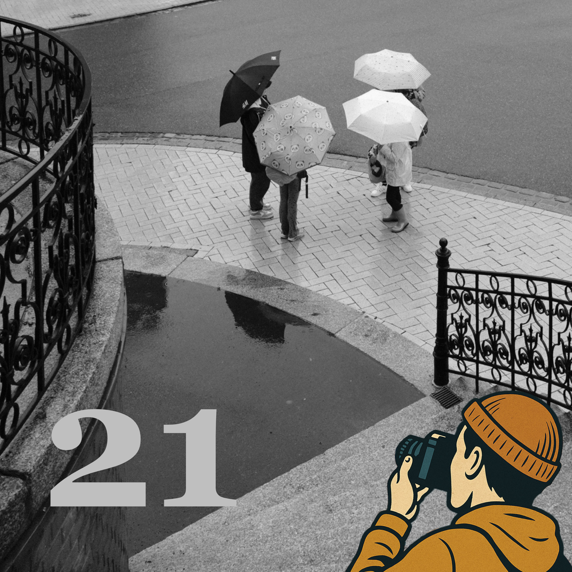 Dia 21 - Warten auf den Regenschirm mit Olaf Gschweng
